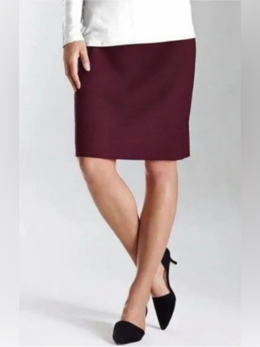 J. Jill Rich Burgandy Sweater Skirt NWT - L